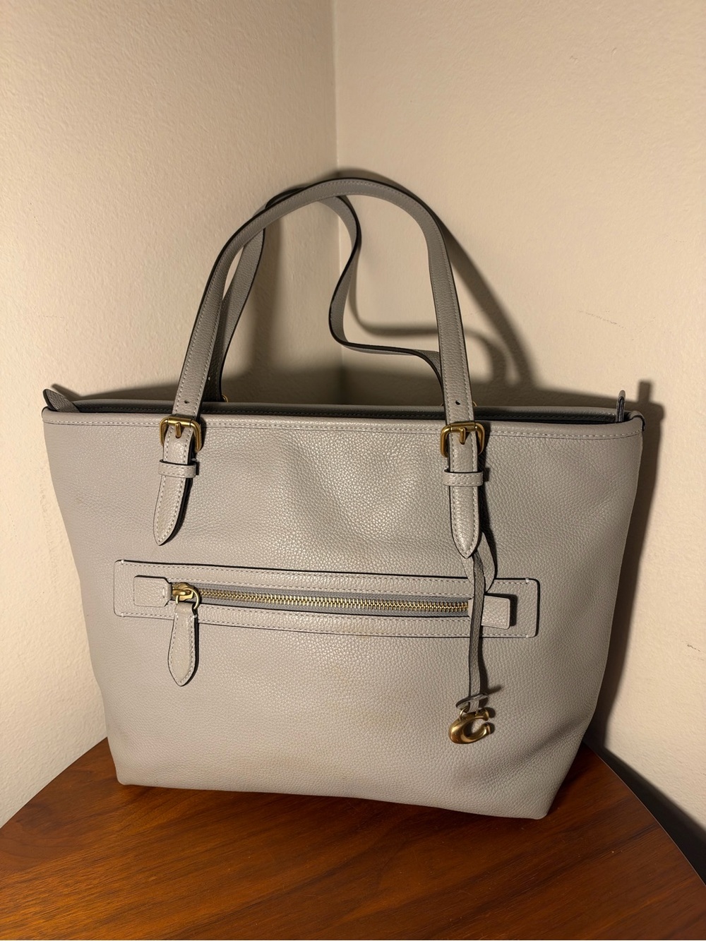 Coach Polished Pebble Leather Taylor Tote